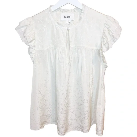 ba&sh | Solstice Top With Ruffled Shoulders - Picture 2 of 11